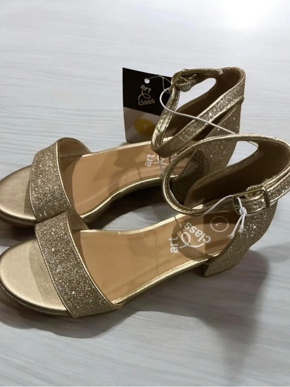 Buy 1 get one 50% off Kids' Fannie Heeled Sandals - art class™ Gold 1